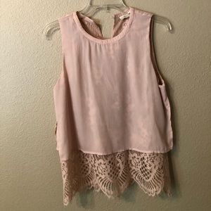 pink lace blouse